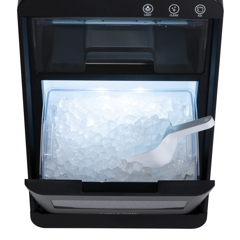 Newair 44lbs Nugget Ice Maker Black Stainless Steel