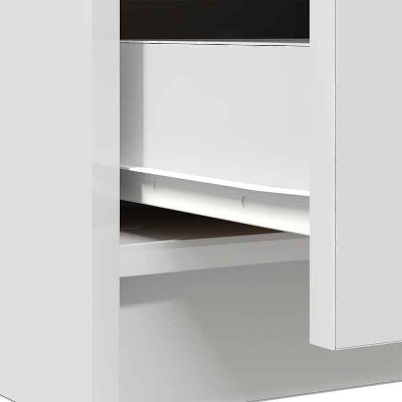 Sideboard With Drawers 71X35x84 Cm Engineered Wood, White