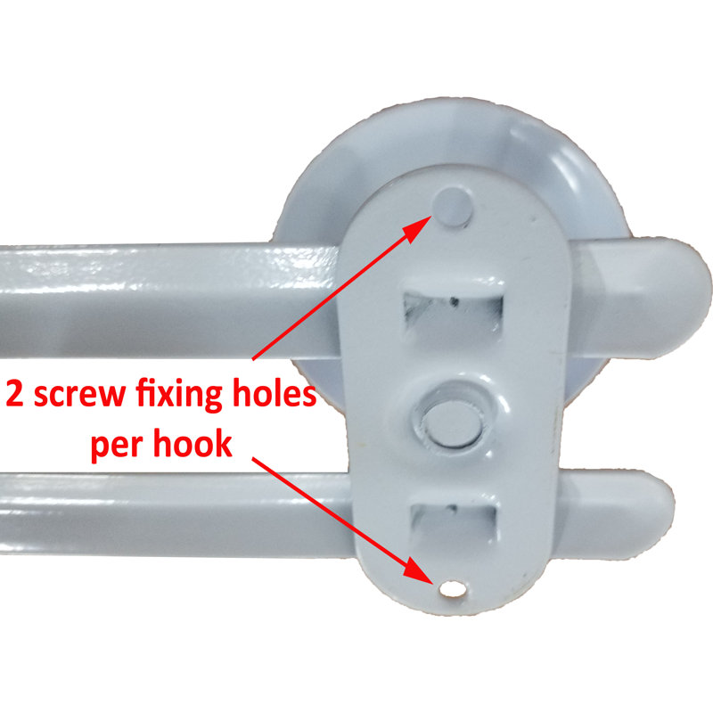 Chrome Wall-Mounted 3-Hook Coat and Towel Rack