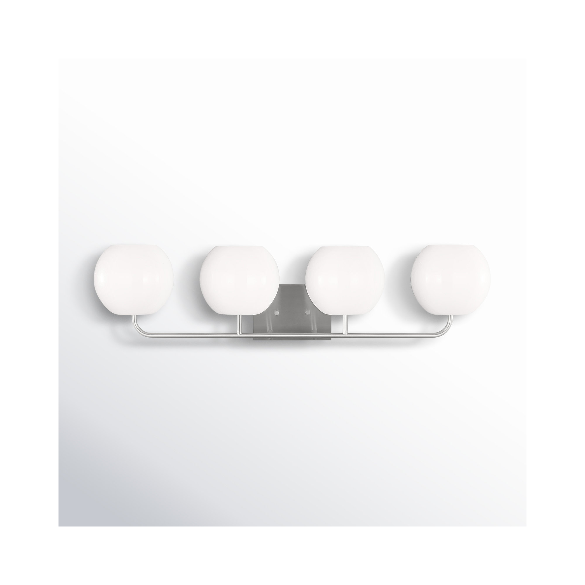 Jorund 4 Light Dimmable Vanity Light, Brushed Steel, Yes