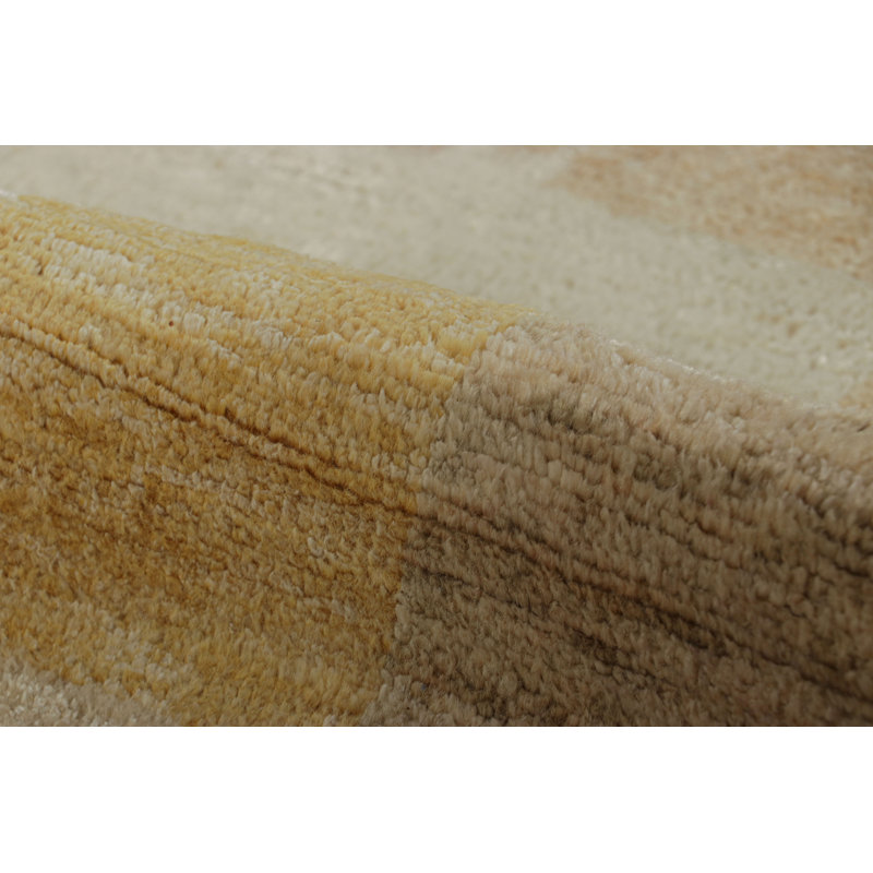 Handmade Silk and Wool Area Rug