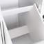 Îlot de cuisine blanc avec poubelle polyvalente, table à abattants, étagère à épices, étagères à serviettes réglables, modèle, armoire de rangement de style moderne, design, support,