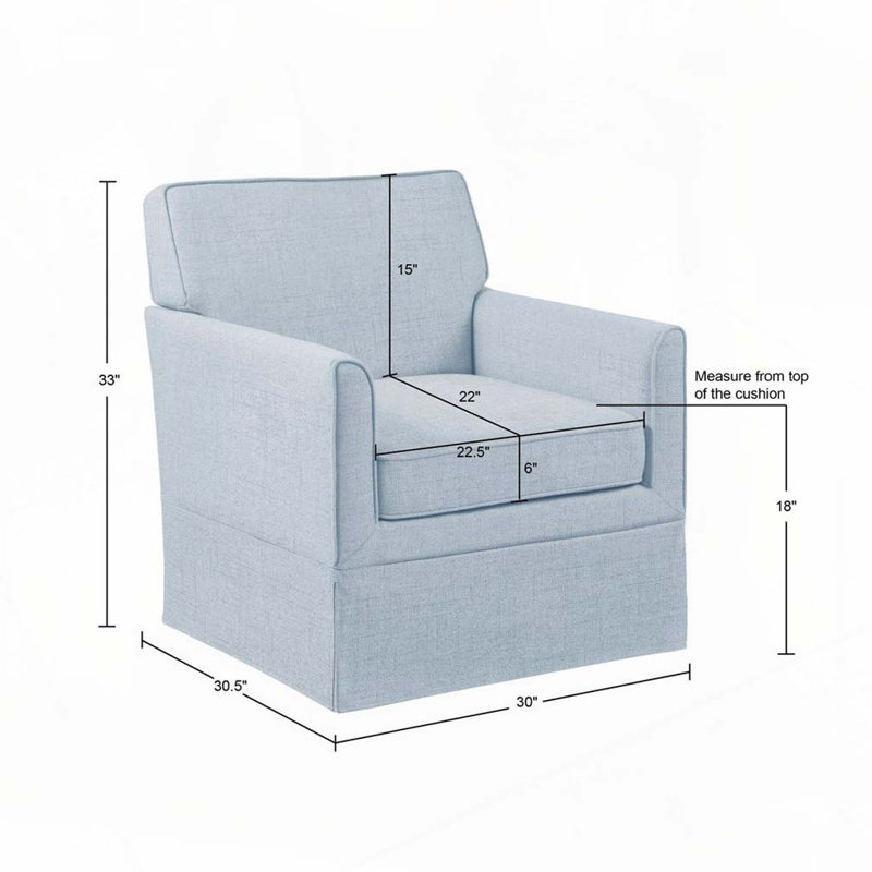 Fauteuil d'appoint à housse, Bleu clair