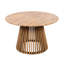 Table de salle à manger ronde en bois 46,83 pouces à l'abat-jour au look unique, structure stable, vaste patio à finition de surface pour un mélange harmonieux de plusieurs réglages, base distinctive, assemblage rapide