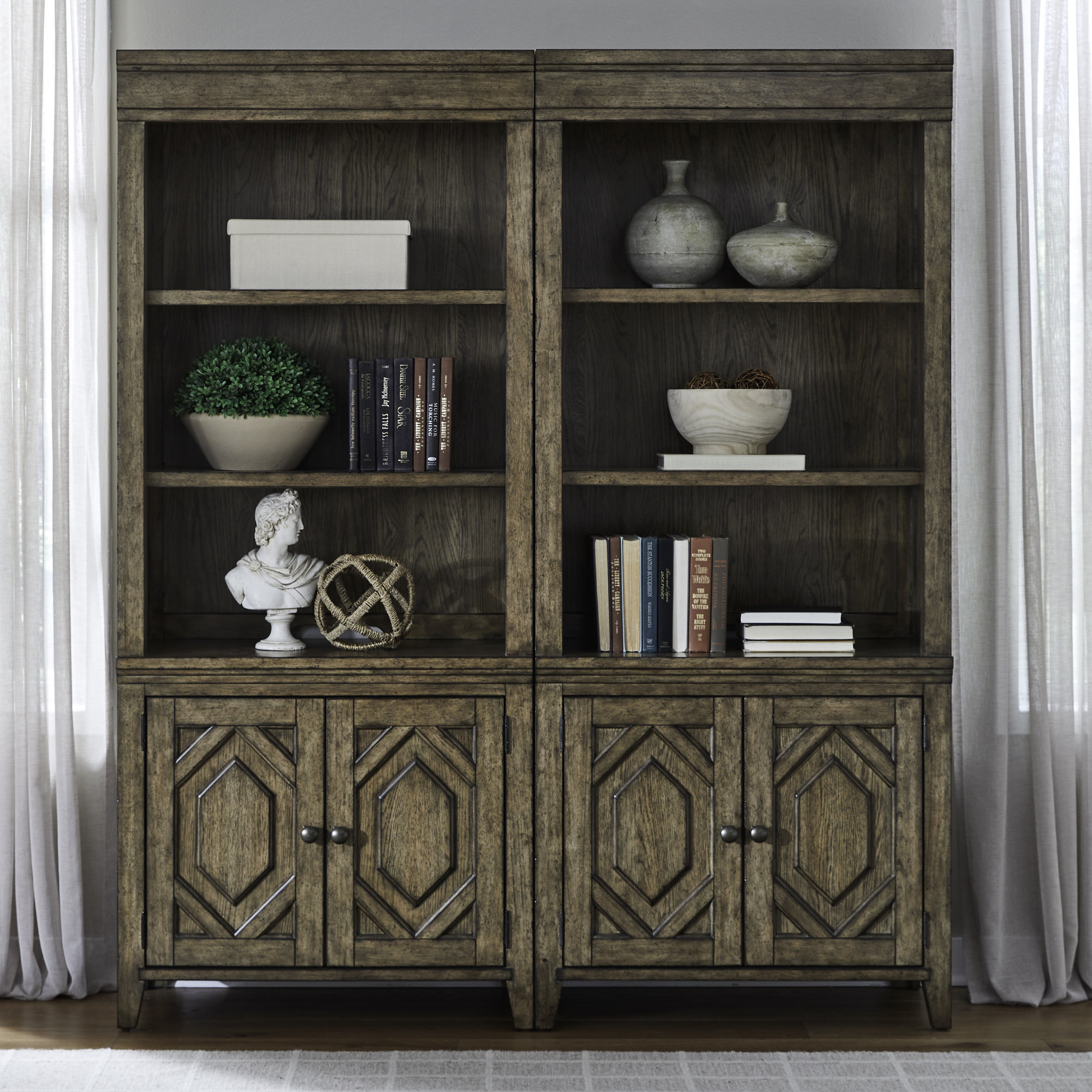 Millwood Pines Gertraute 2 Piece Bunching Bookcase Set | Wayfair