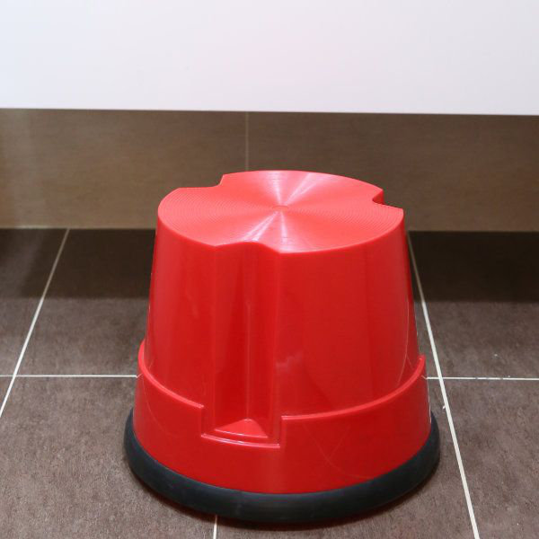 1 - Step Plastic Lightweight Step Stool, Red
