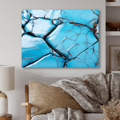 Black And Blue Tidal Tilt - Geometric Metal Wall Art MT137503