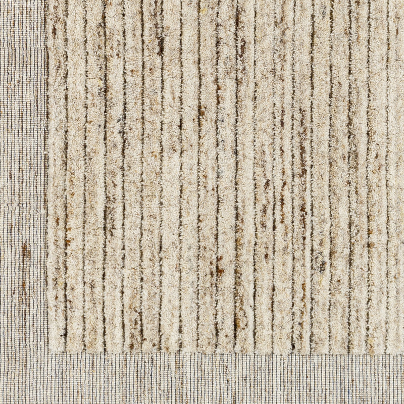 Yasmin Hand Loomed Striped Area Rug in Beige, Rectangle 10' x 14'