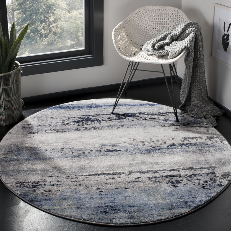 Tapis abstrait Frieda Performance, Rond 5 pi 3 po