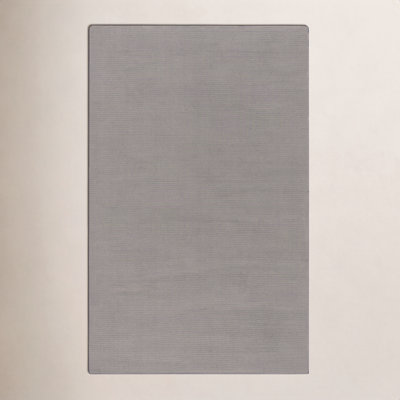 Crowe Dark Gray Hand-Loomed Striped Wool Rug