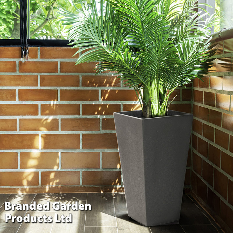 Marview Plant Pot 70cm (x2), Slate, 35Cm H x 35Cm W x 71Cm D