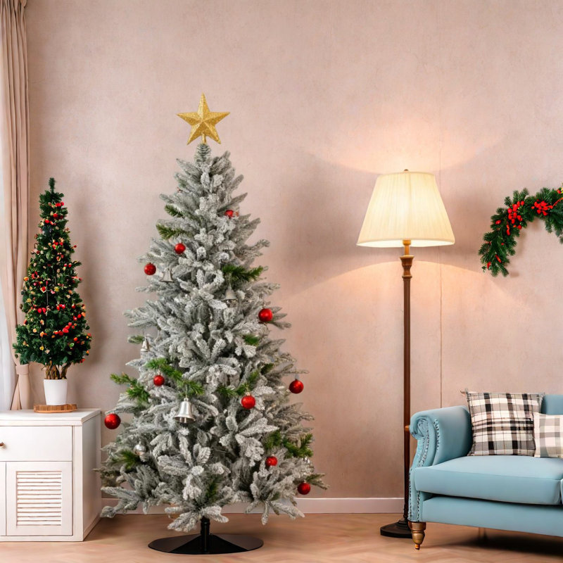 Arbre de Noël artificiel facile à assembler, conception en métal vert pour maison moderne