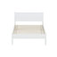 Grand lit en bois massif de style Mid-Century avec tête de lit noyer, prêt pour le matelas et durable-959990729-959990735