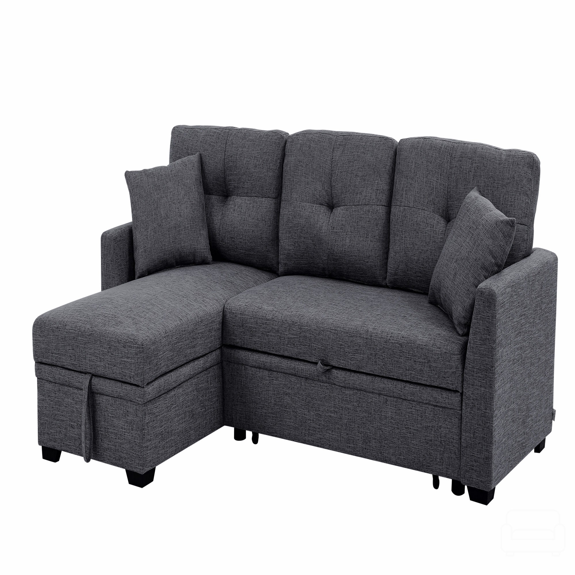 Ebern Designs Modular Sleeper Sectional Sofa With Storage | Wayfair
