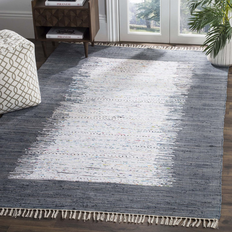 Fender Geometric Cotton Hand Woven Area Rug, Rectangle 91 x 152cm
