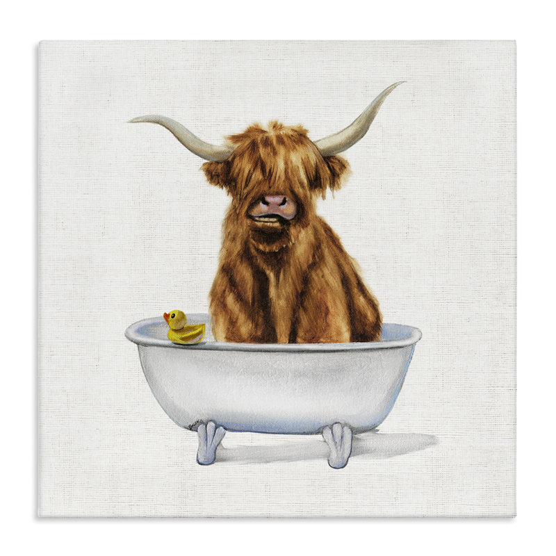«Shaggy Country» par Donna Brooks - Peinture sur toile, H 36 po x l 36 po