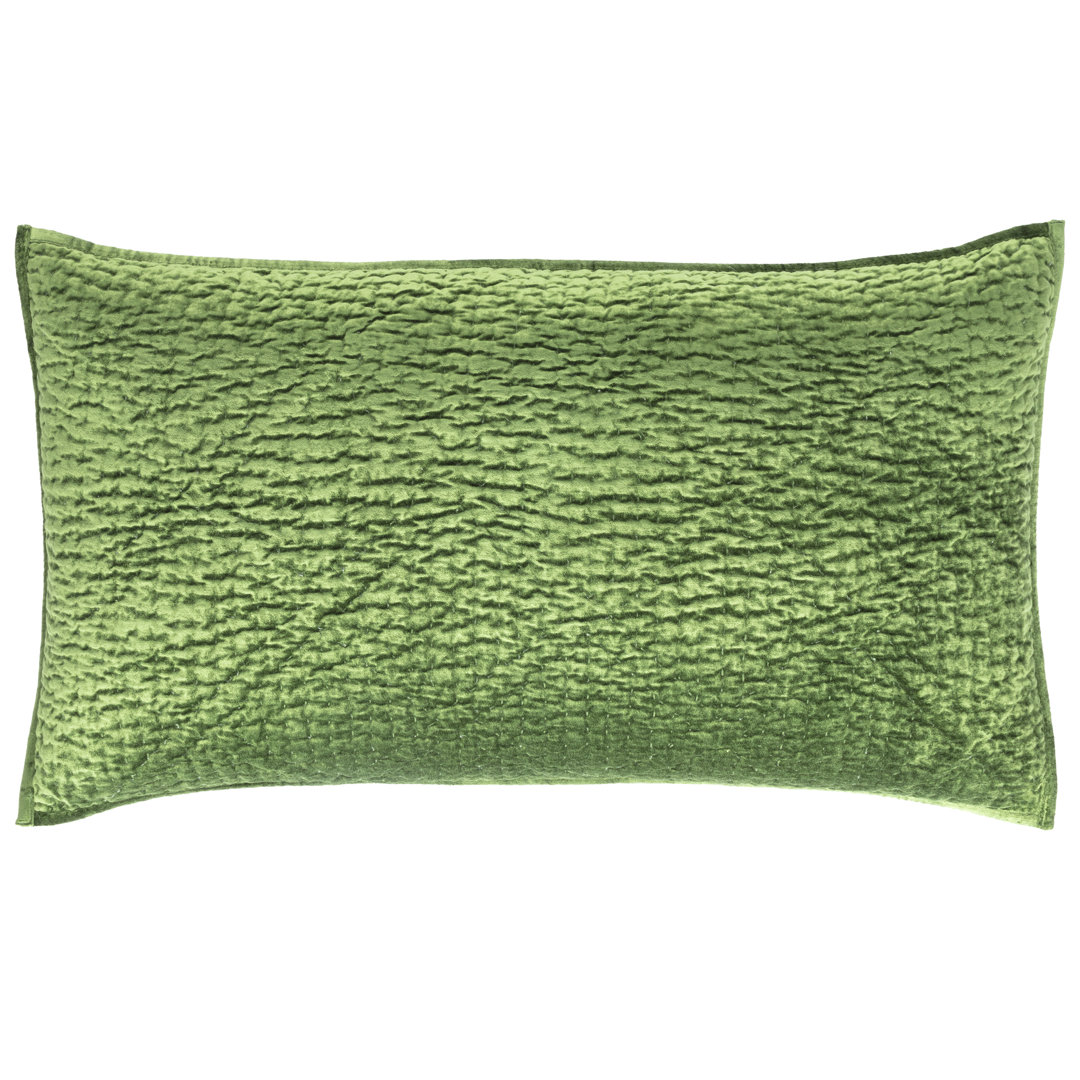 Parisienne Velvet Evergreen Quilted Sham Pine Cone Hill 