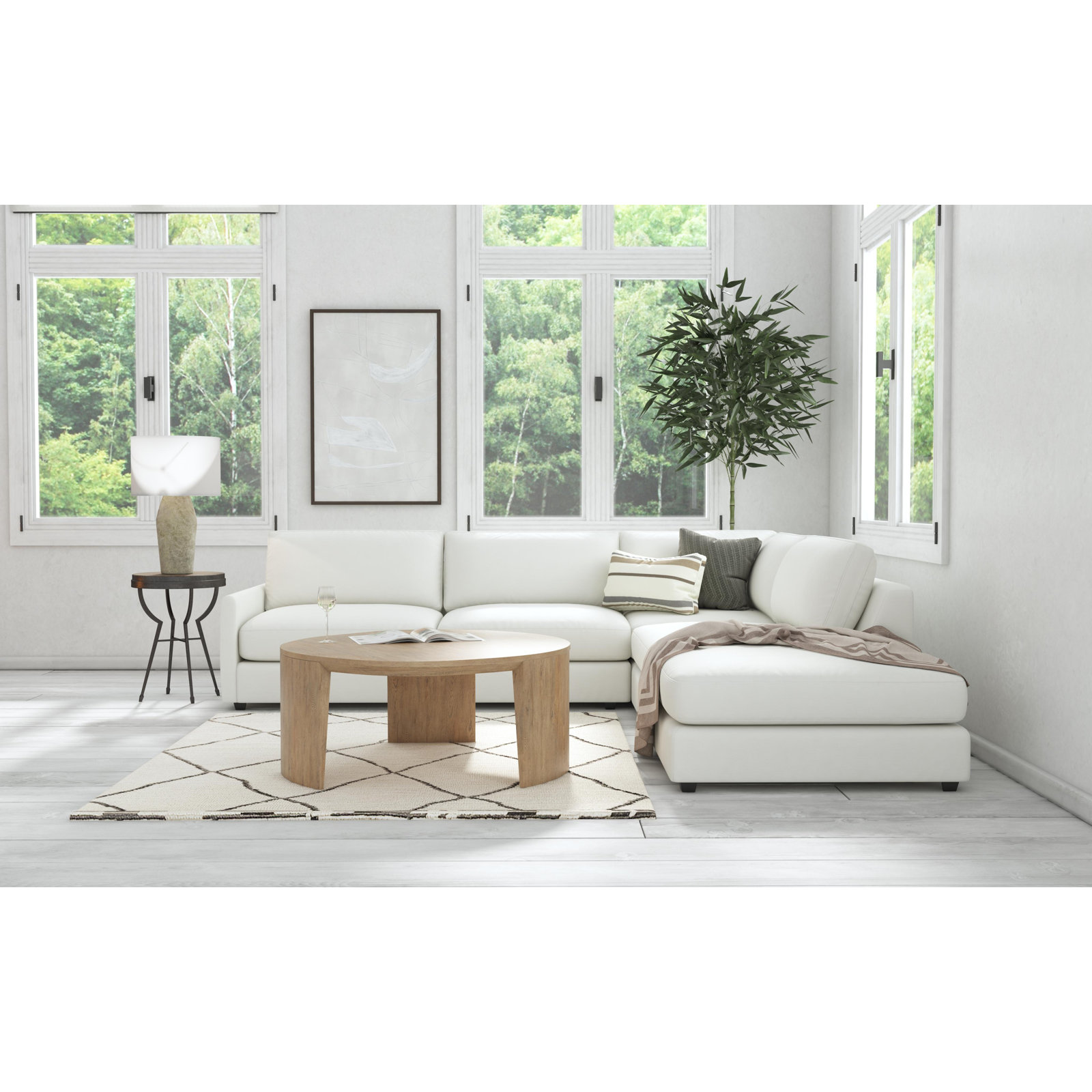 Chiseling Solid Wood Single Coffee Table