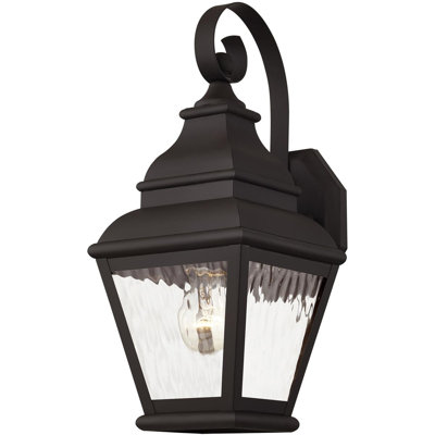 6.5 inch Outdoor Wall Lantern Pendant with Clear Water Glass Shade