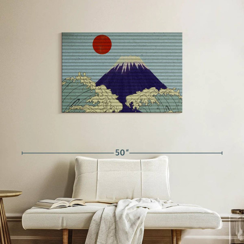 Grandes vagues d'Alvord, Mont Fuji, H 24 po x l 36 po