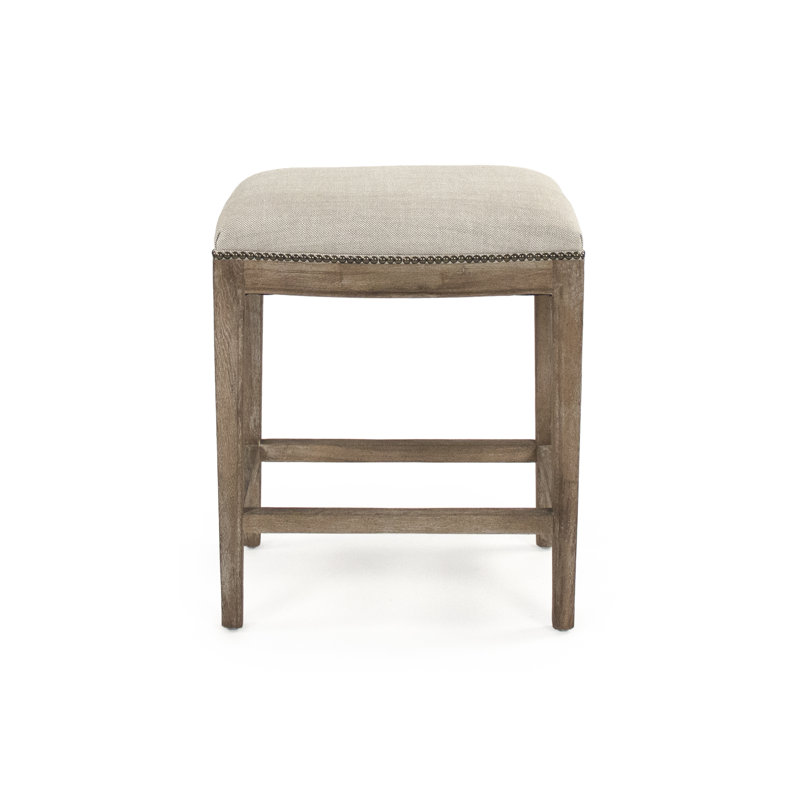 Cora Upholstered Counter Stool with Solid Wood Frame