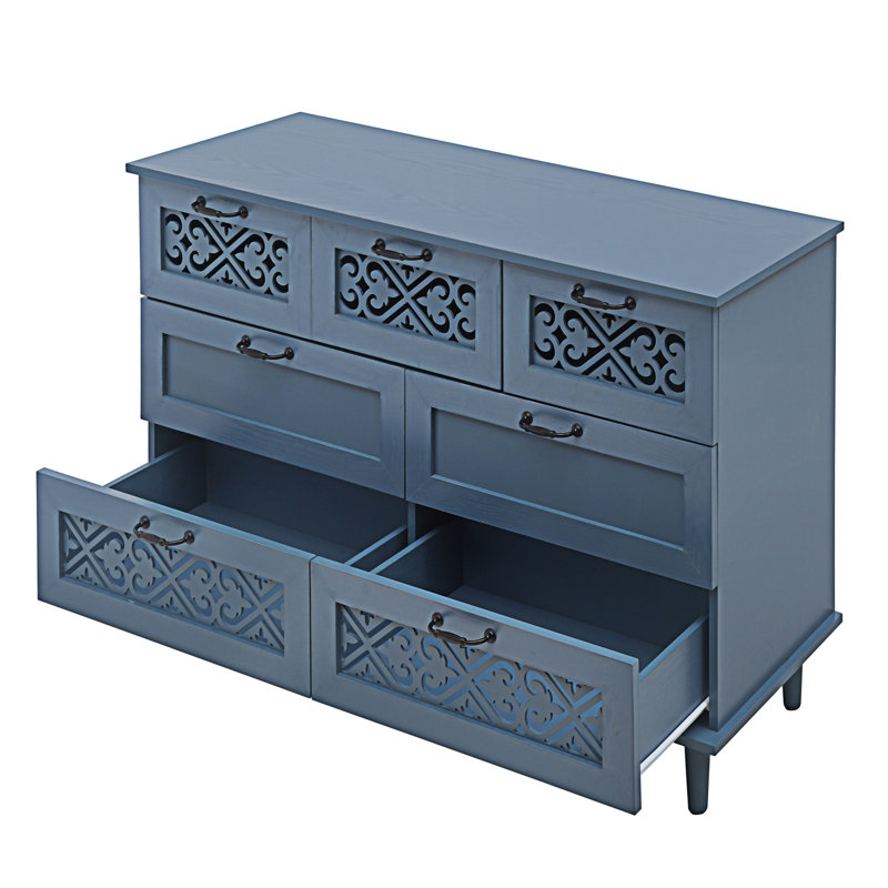 Armoire 7 tiroirs, Bleu