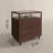 Small Display Case with 6 Storage Drawers and Tempered Glass Top for Product Showcases and Collectibles
