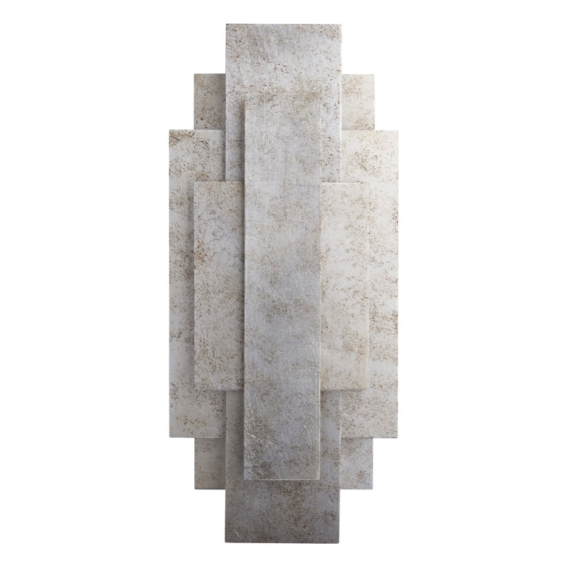 Melora LED Flush Mounted Sconce, Antique Silver Leaf