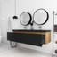 Meuble-lavabo mural 60 po en chêne mat avec plateau en résine intégré 60 po