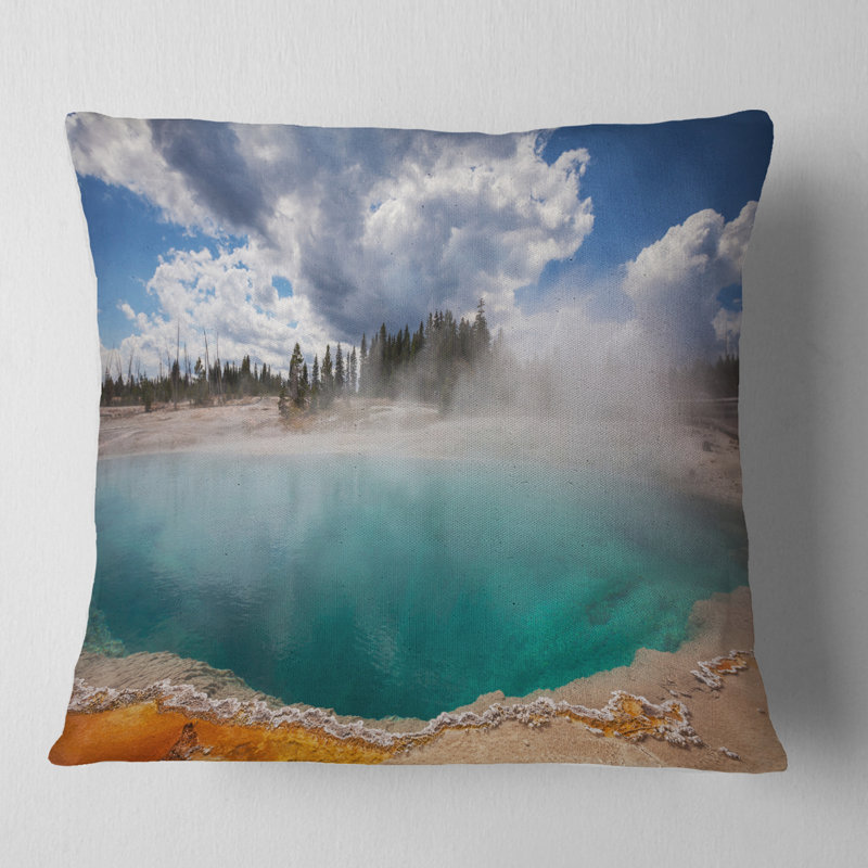Coussin imprimé West Landscape, 16 po x 16 po, Coussin décoratif