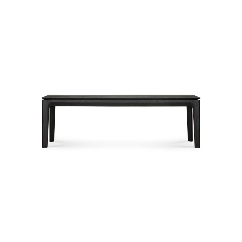 Bok Solid Wood Dining Bench, 18.1" H x 57.5" W x 13.8" D, Black