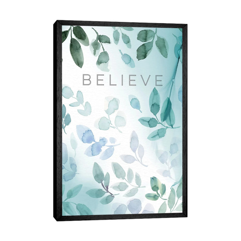 Believe I by Stephanie Ryan - Print on Canvas, Black Floater Framed, 66.04cm H x 45.72cm W x 3.81cm D