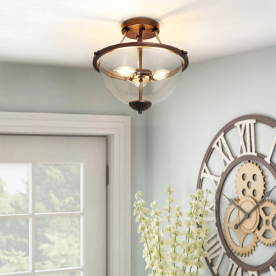 Donalson Glass Semi Flush Mount