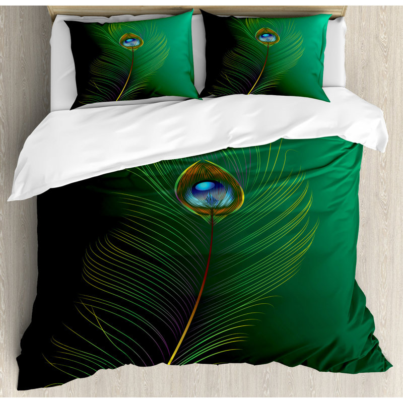 Eclectic Polyester Duvet Cover, Queen Duvet Cover + 2 Shams