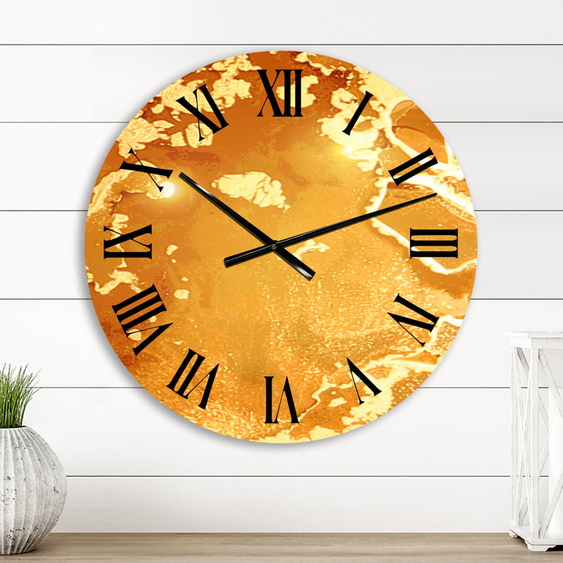 Horloge murale orange et orange, Petit