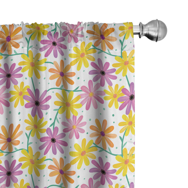 Garden Art Semi-Sheer Rod Pocket Curtain Panels, 28" x 95"