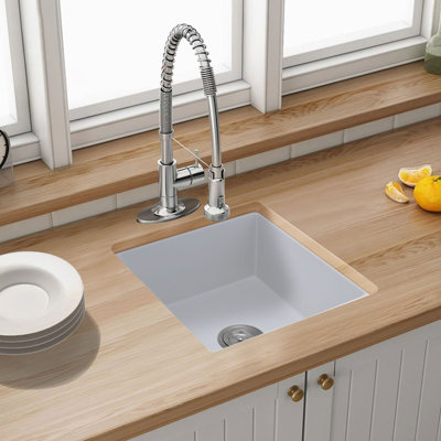18.11'' L Single Bowl Quartz Kitchen Sink