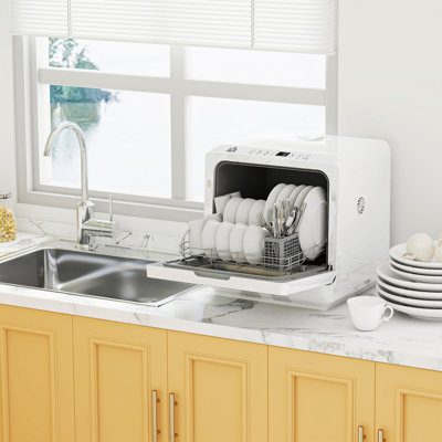 Countertop Dishwasher Portable Dishwasher with 5 Washing Programs
