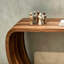 Console moderne en bois massif brun noyer
