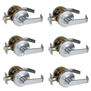Heavy Duty Passage (Hall & Closet) Door Lever Multipack (Set of 6)