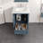 Glebs 24 In. W X 22 In. D Freestanding Bath Vanity In Ash Blue With White Carrara Quartz Top