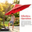  Parasol de patio en porte-à-faux 11 pi avec base 11 pi-1659632599