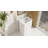 Badeloft Rectangular Stone Resin Freestanding Pedestal Bathroom Sink SB-02-M in Matte White-35943456