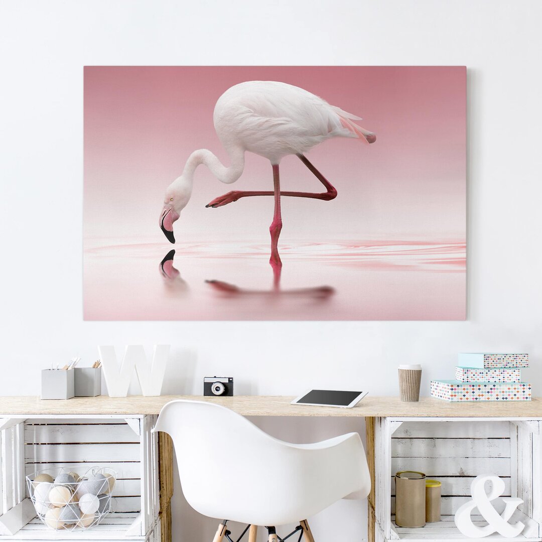 Leinwandbild Flamingo Dance