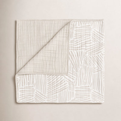 Oat Stripe 3-Layer Muslin Cotton Quilt