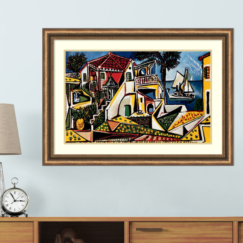 « paysage mediterraneen » par pablo picasso, reproduction d’art sur toile encadrée