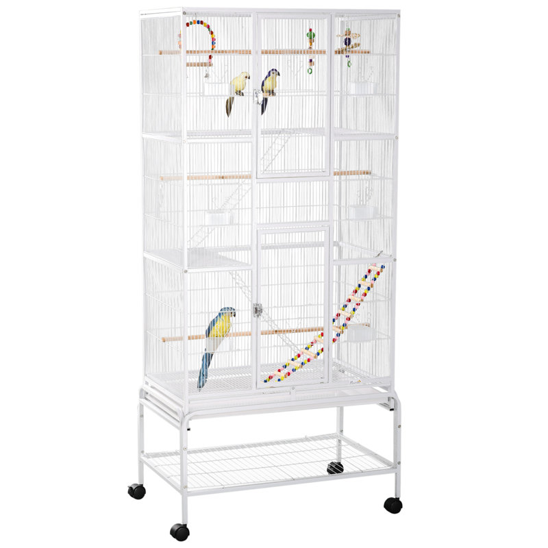 3 Tier Bird Cage with Stand Toy for Canary Finch Cockatiel Parakeet Budgie