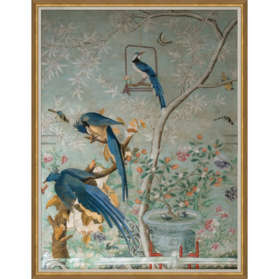 Chinoiserie - Peinture encadrée sur papier