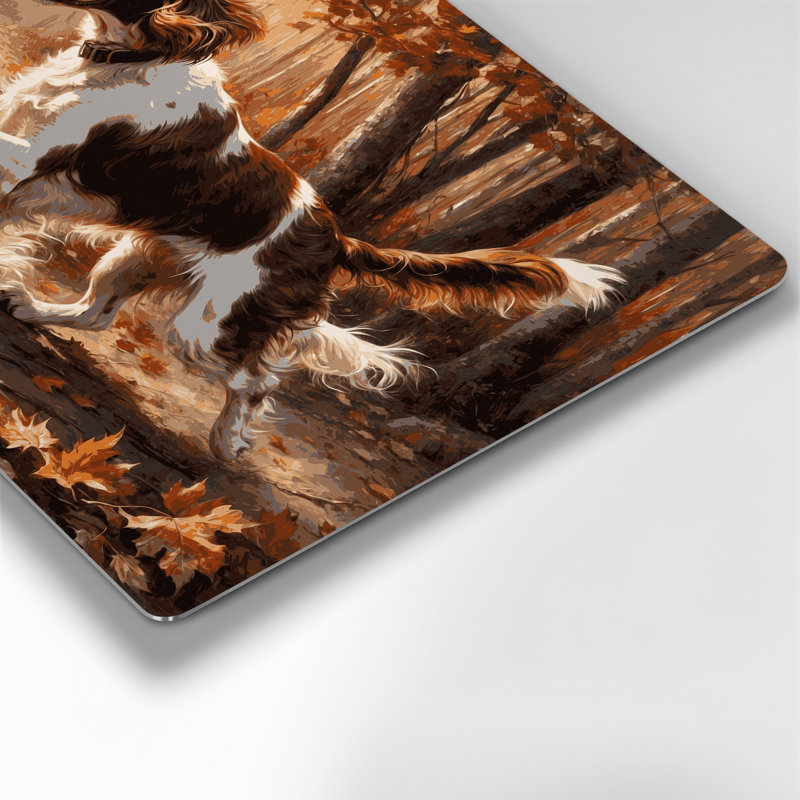 «Dogs Welsh Springer Spaniel», art mural en métal noir, H 24 po x l 36 po