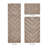 Branston Premium 100% Cotton 1990 GSM 3-Piece Tufted Chevron Bath Rug Set with Non-Slip Spray Latex Backing, OEKO-TEX® Certified, Super Absorbent & Machine Washable, Beige-1336689652-1336689654